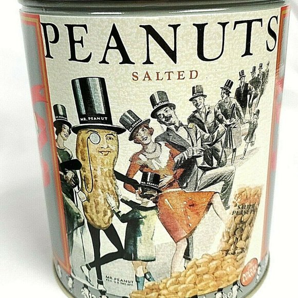 2 Vintage Planters Peanuts Mr Peanut Tin 1980 - Picture 4 of 8